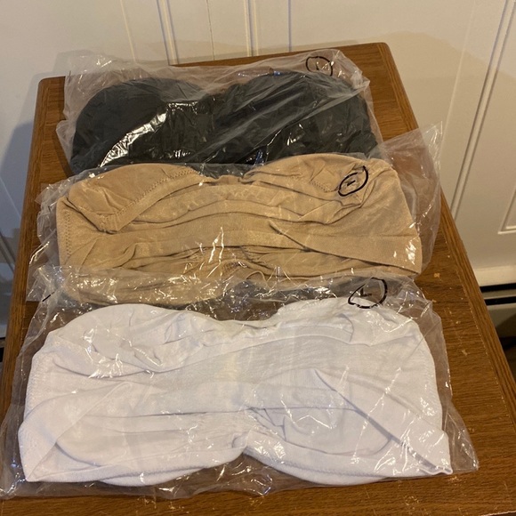 Rhonda Shear Other - Bundle of (3) Rhonda Shear size Large Bras New With Tags black-White and tan